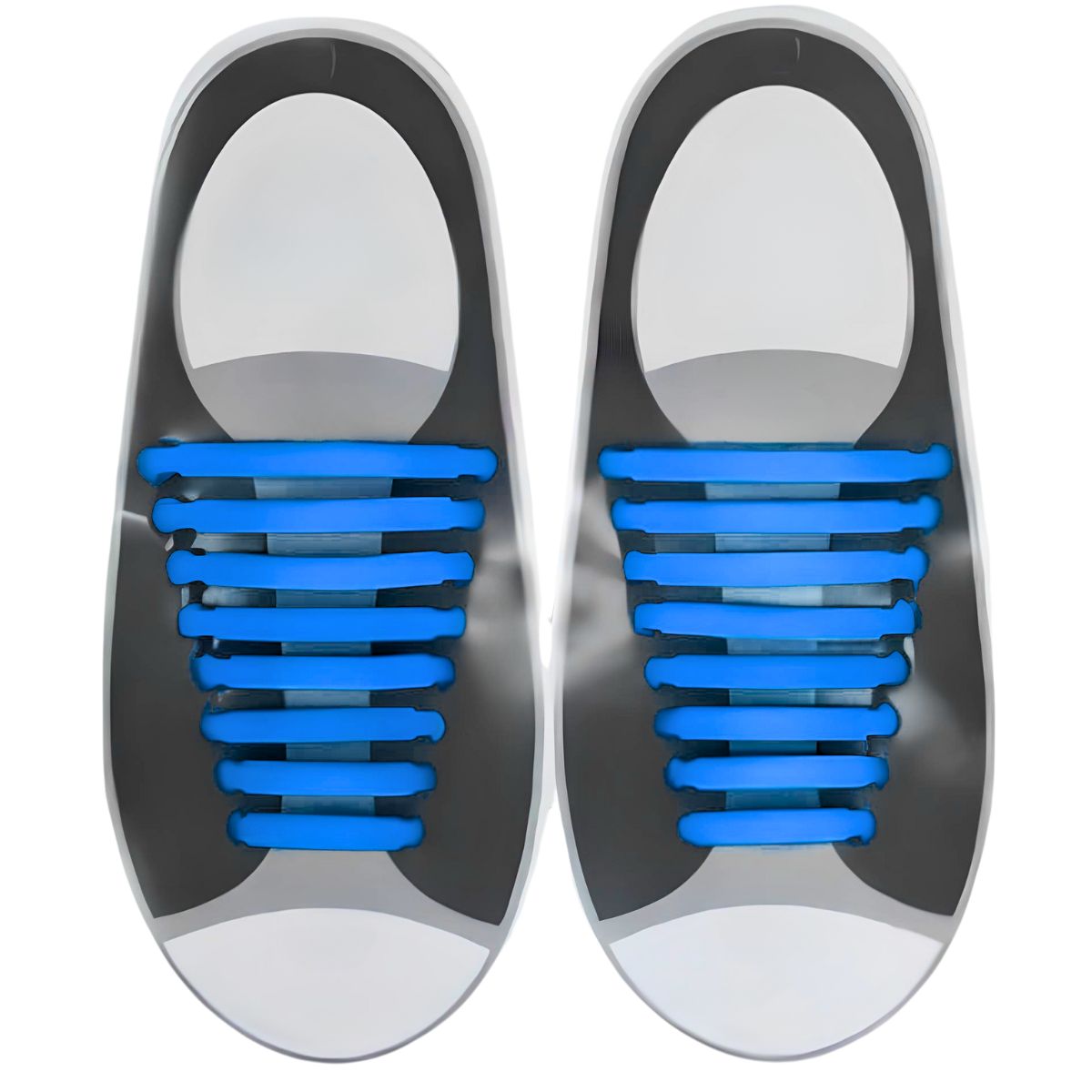 Cadarço De Silicone O Par Elástico Azul Claro Cadarço De Silicone O Par Elástico Azul Claro